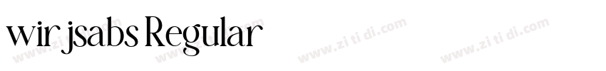wirjsabs Regular字体转换
